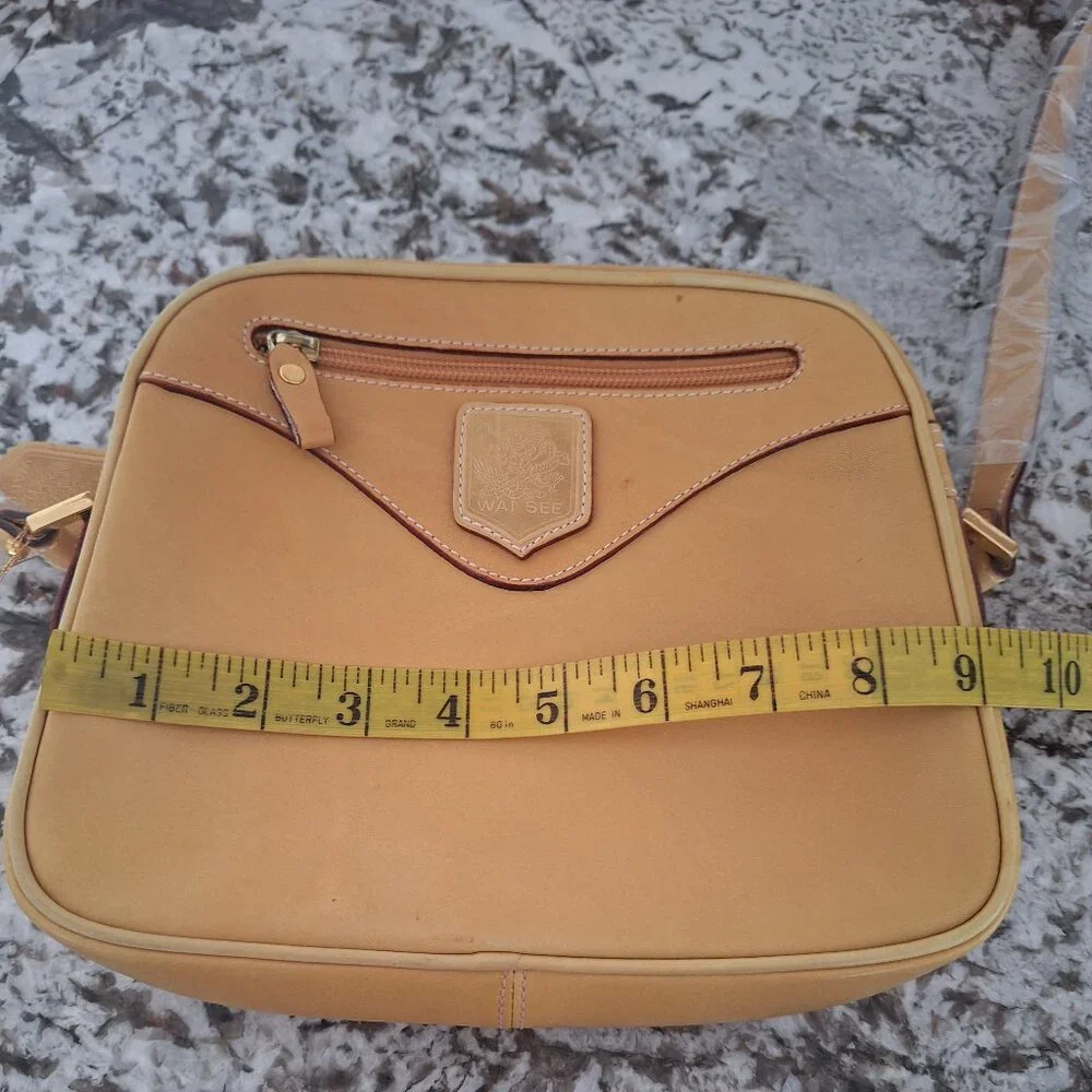 Wai See yellow‎ leather crossbody